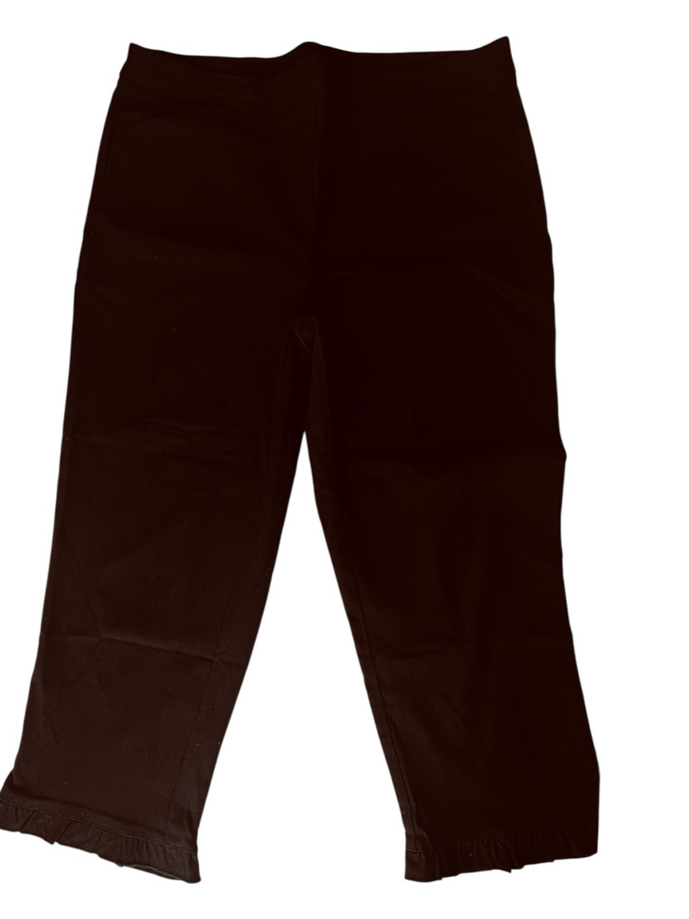 Tribal Women’s Dress Capri Pants Black Pull On Stretch SZ 12 Exc. Condition
